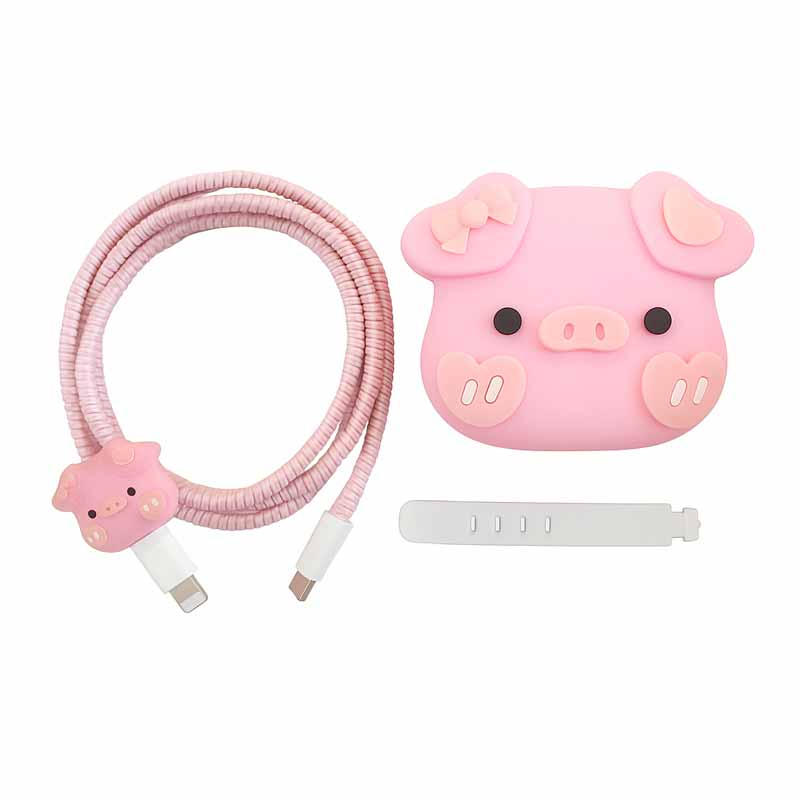 apple charger cover rabbit1 محافظهای فانتزی شارژر اپل طرح خوک مناسب آداپتور ۲۰ وات، علاوه بر زیبایی و تنوع، به حفظ سلامت آداپتور کمک میکنند.