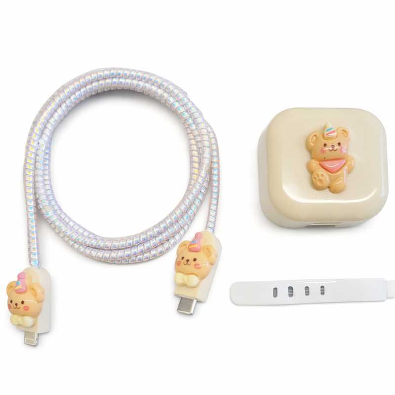 apple charger cover rabbit5 جلوگیری از داغ شدن بیش از حد آداپتور افزایش عمر مفید شارژر جلوگیری از خم شدن محل اتصال کابل طراحی دقیق مطابق ابعاد شارژر اپل سبک، قابل حمل و بدون ایجاد مزاحمت در استفاده